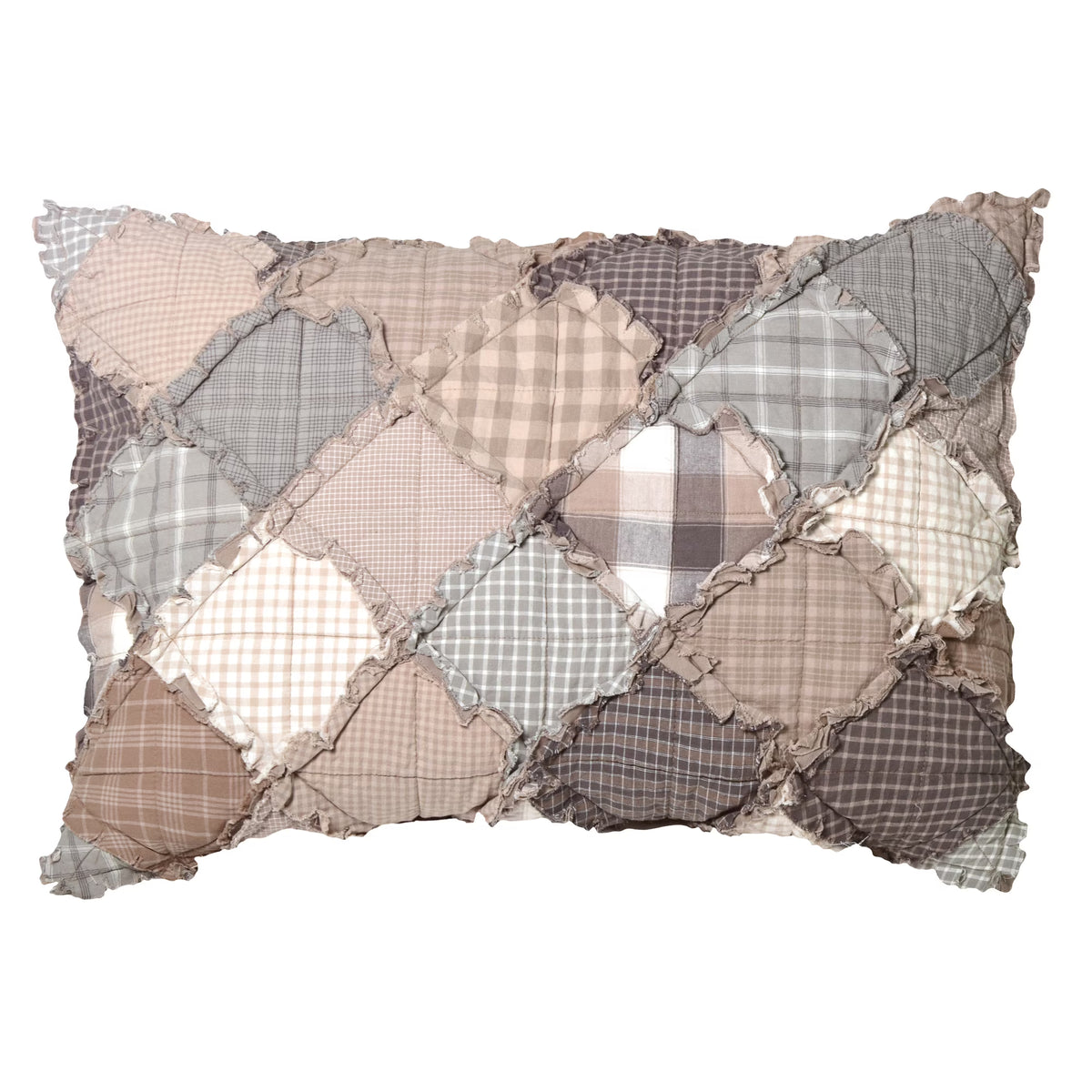 Standard Decorative Pillow Cover with Patchwork Pattern X677