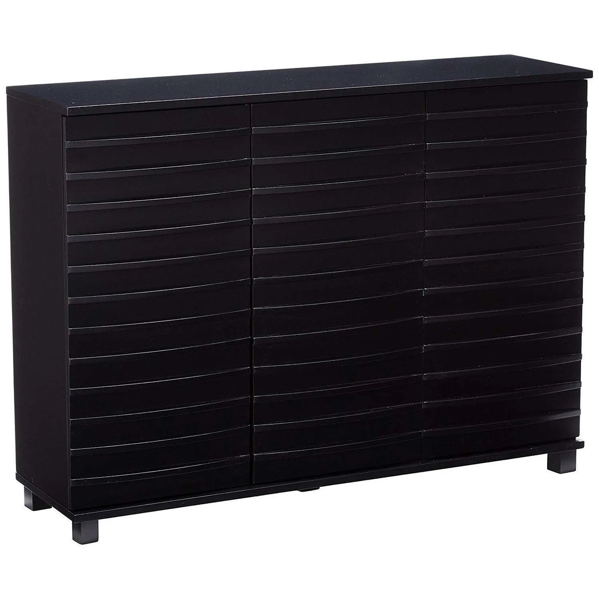 Black Wood Buffet Table with Storage U4373