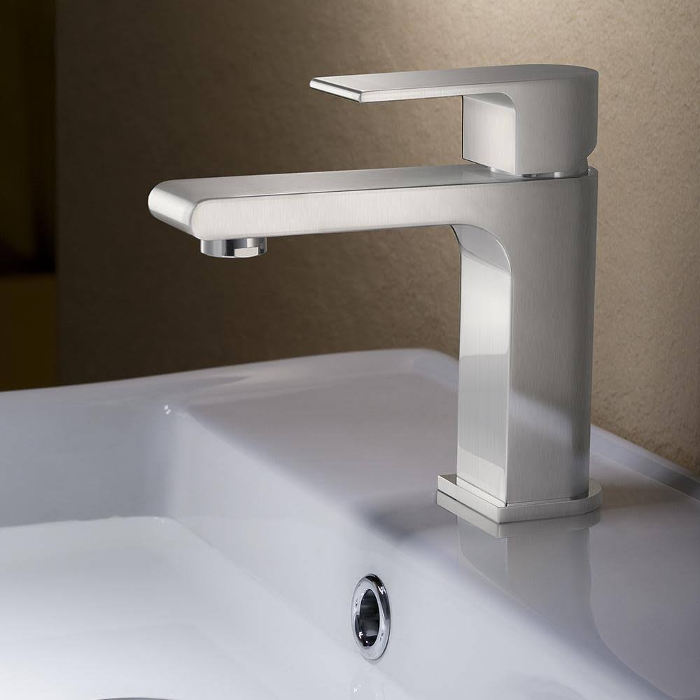 Brushed Nickel Single Hole Mount Bathroom Vanity Faucet T8914