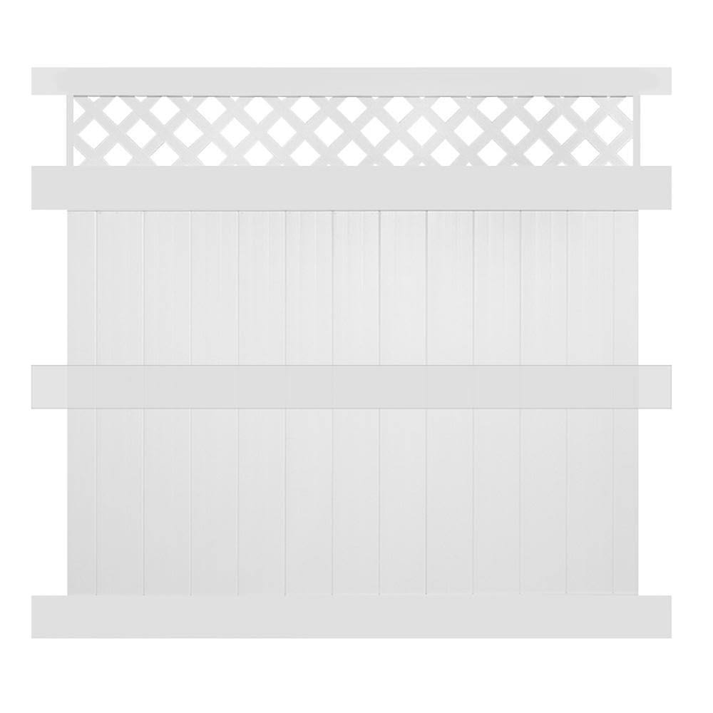 White Vinyl Privacy Fence Panel Kit S904308