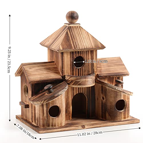 2in1 Bird House & Bird Feeder with 6 Hole T8378