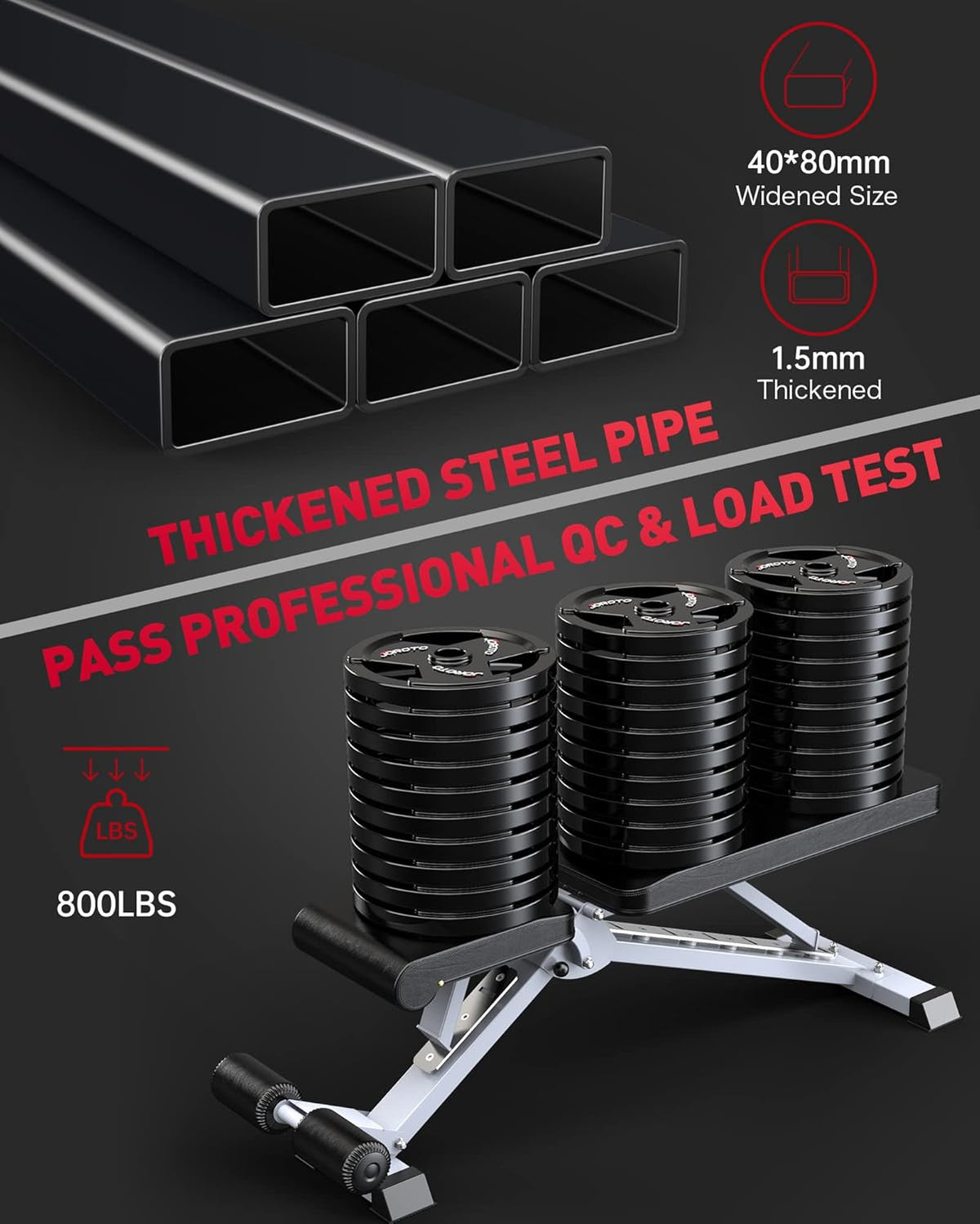 Adjustable Weight Bench 800 Pounds Capacity Strength Training Bench N52461