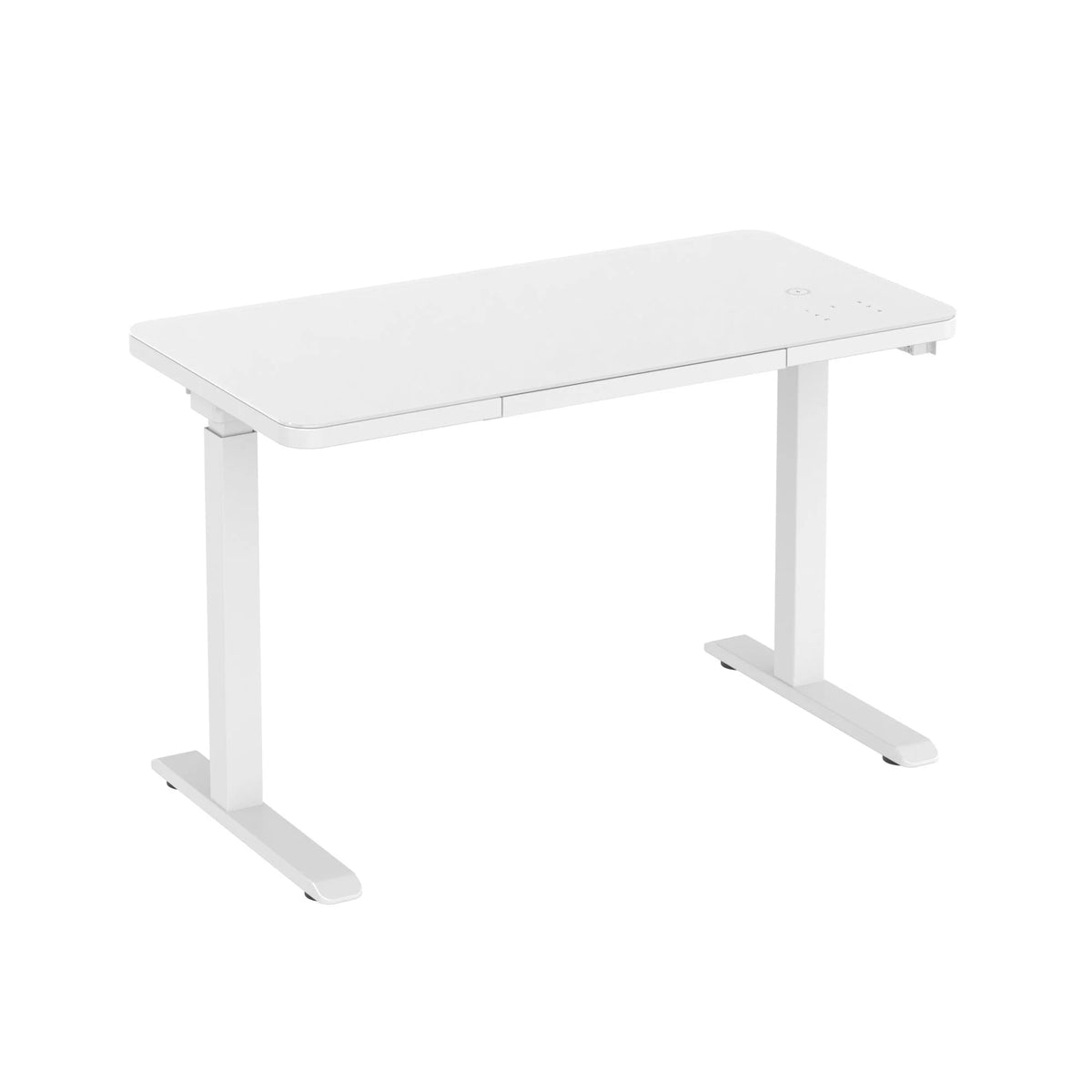 White Glass Tabletop Standing Desk V33496