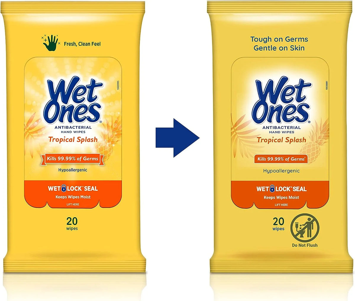 Antibacterial Hand Wipes 20 Count Pack of 10 T1625