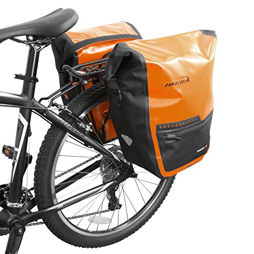 Black Waterproof 30L Bike Panniers with Rain Cover B979