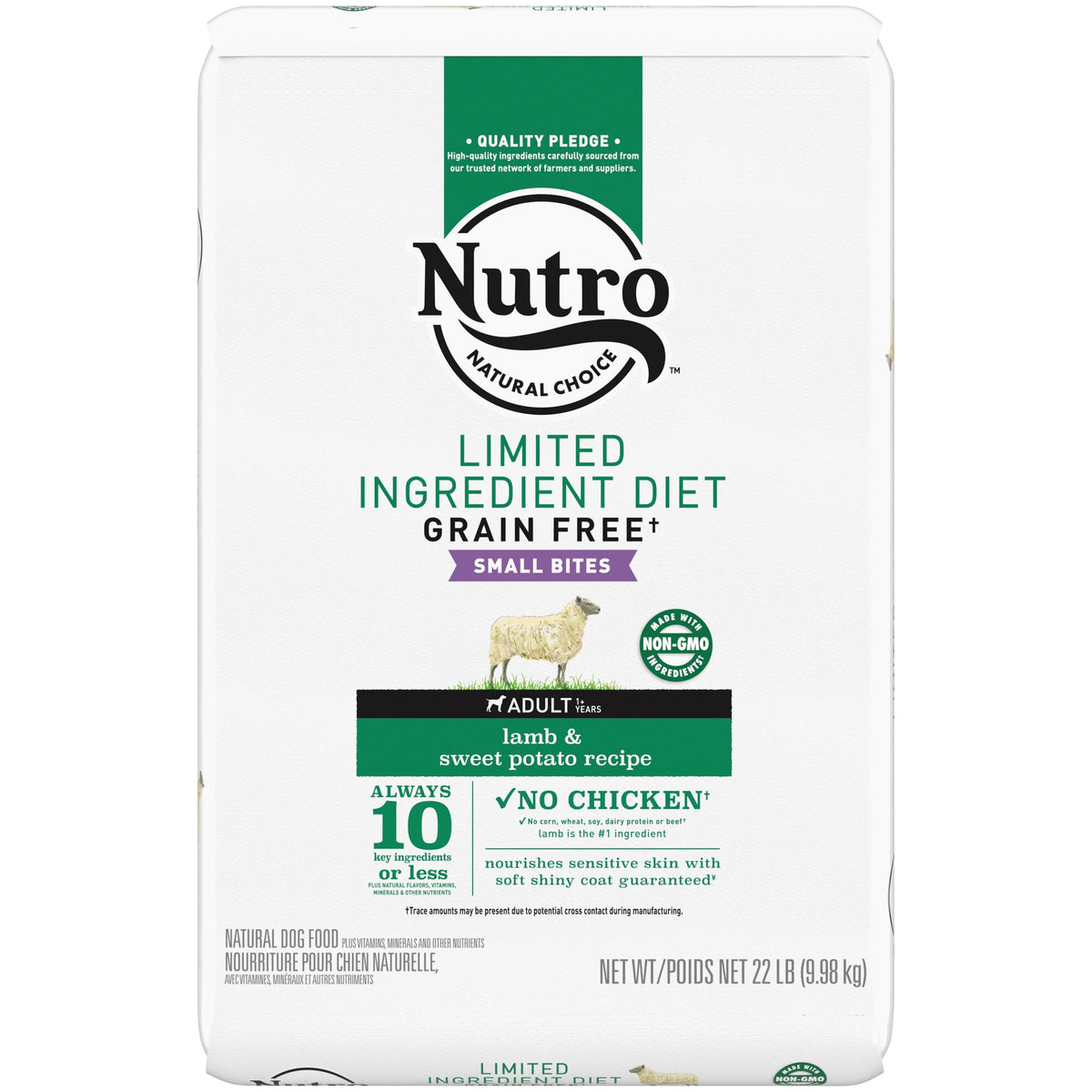 Limited Ingredient Diet Adult Dry Dog Food, Lamb & Sweet Potato, 22 Lb. Bag F836763