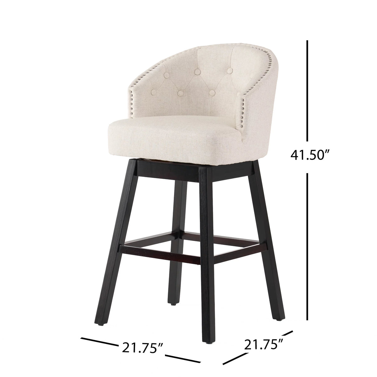 Beige Bar Stool Set of 2 F4294