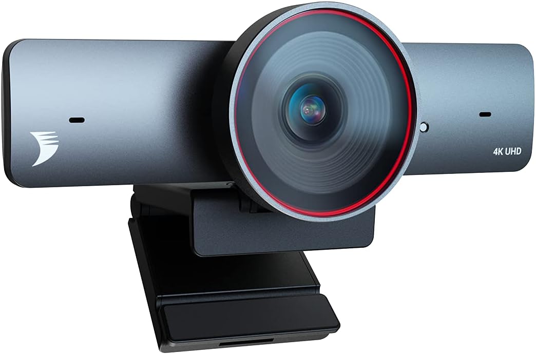 4K Webcam with Auto Framing, 120° Field of View, Dual AI Noise-canceling Mics Y364