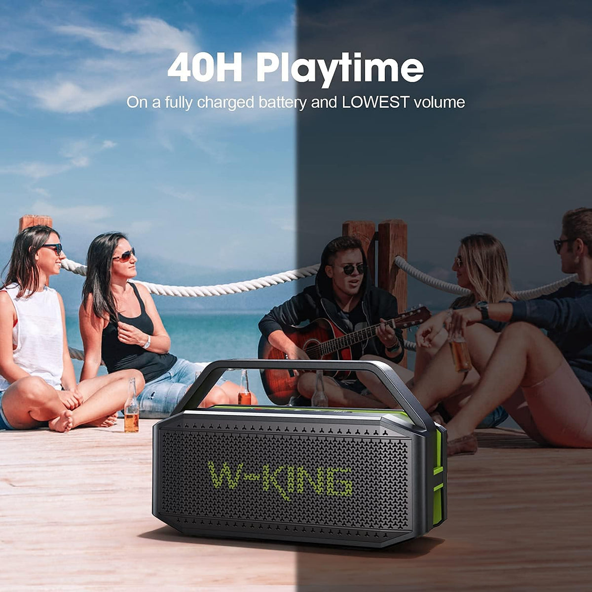 60W Waterproof Portable Bluetooth Speaker with Built-in Handle M96869