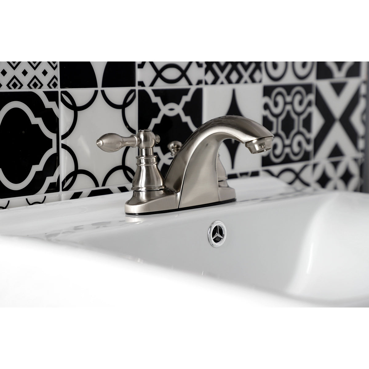 Brushed Nickel Centerset Bathroom Faucet Y275245