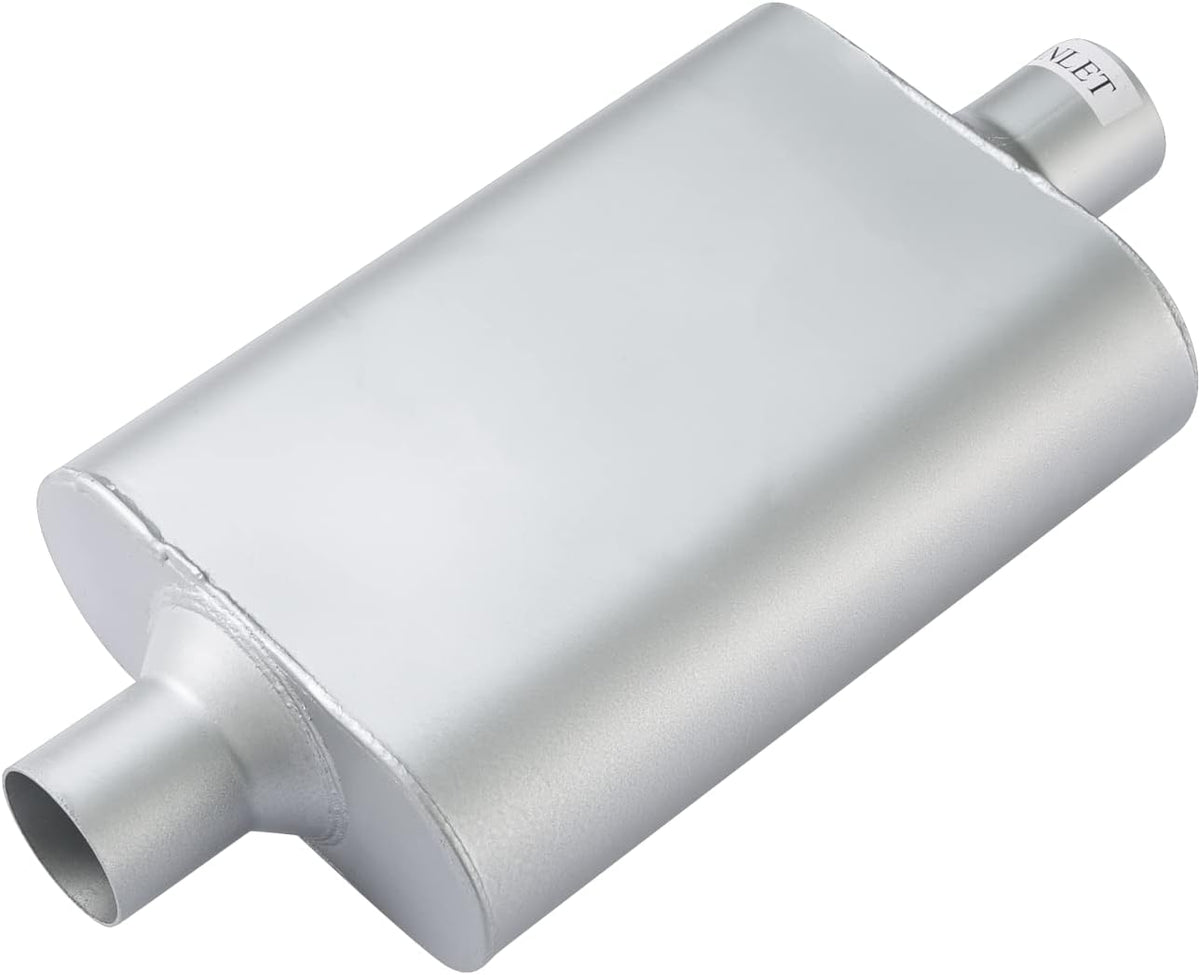 Dual Chamber 2.25 inch Inlet 2.25 inch Outlet Performance Automotive Muffler Exhaust Pack of 2 K293110