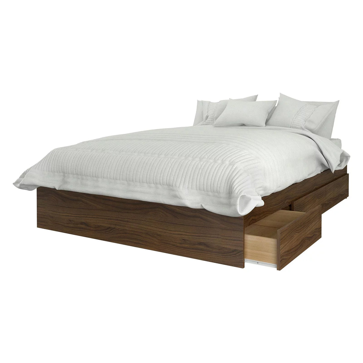 Queen Size Bedroom Set Walnut R276100