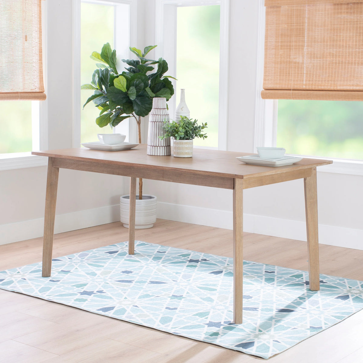 Solid Rubberwood Dining Table P107314