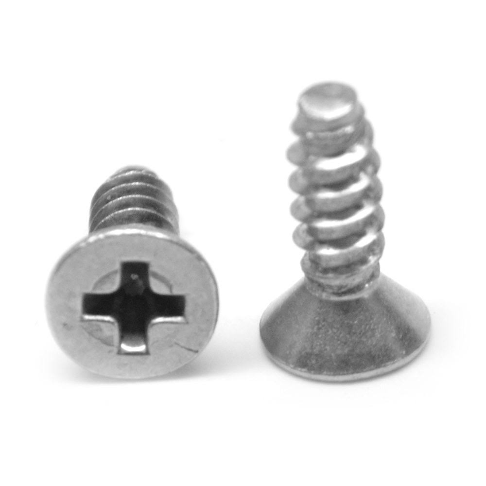 #6-20 x 5/8 Sheet Metal Screw Phillips Flat Head Type B Stainless Steel 18-8 N296760