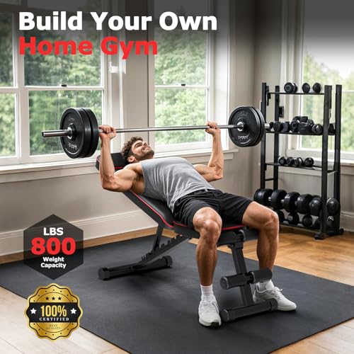 Adjustable Weight Bench with Leg Extension and Preacher Curl Pad F805