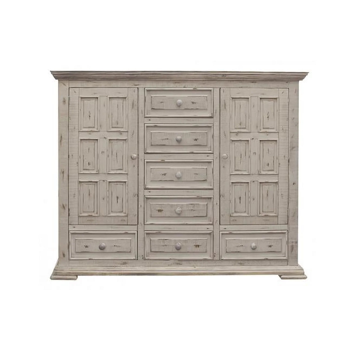 White Solid Wood 7 Drawer Chest K158294