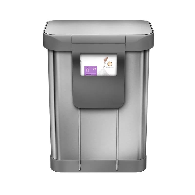 55-Liter Rectangular Step Trash Can with Liner Pocket N478420