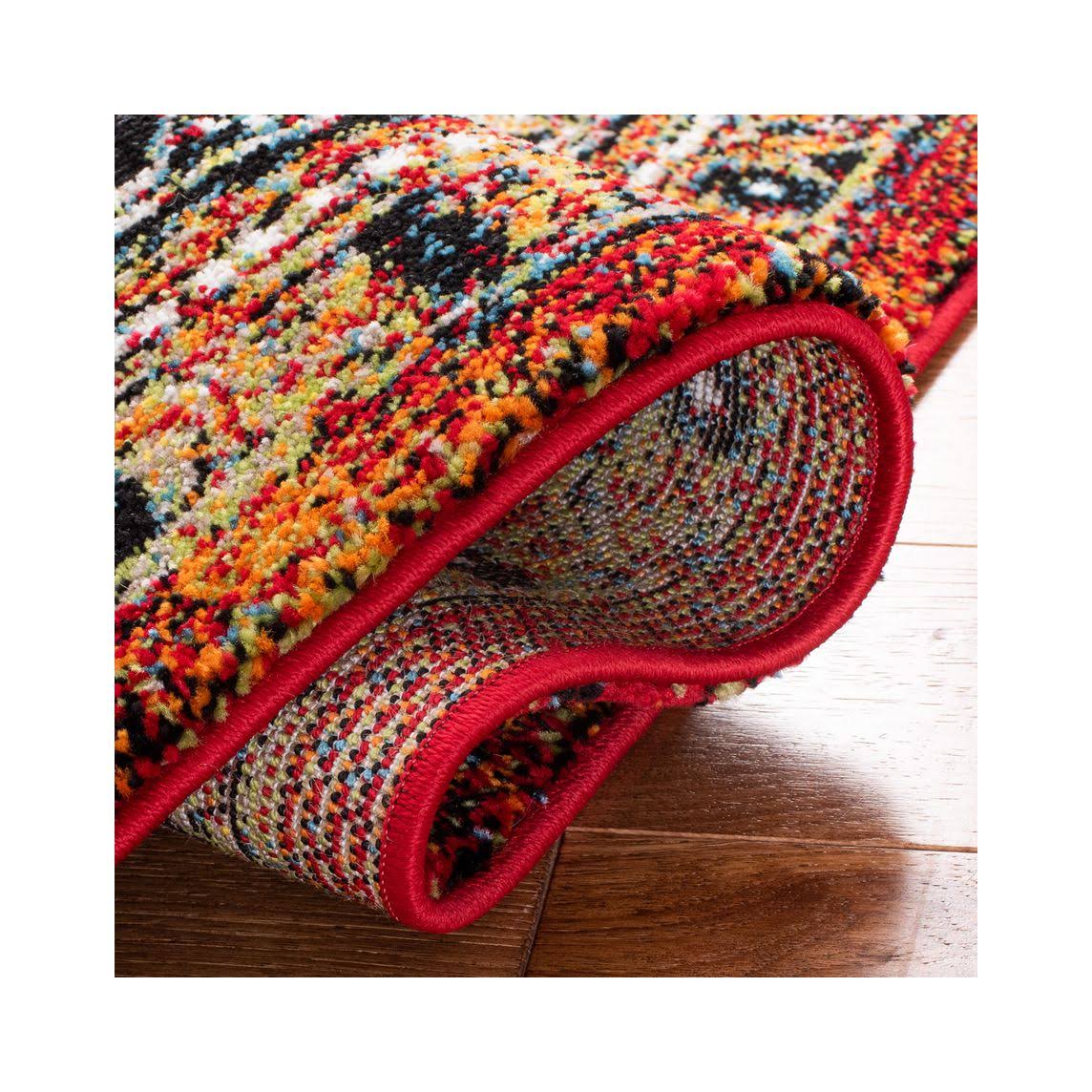 Rust / Gold Round Rug M3283