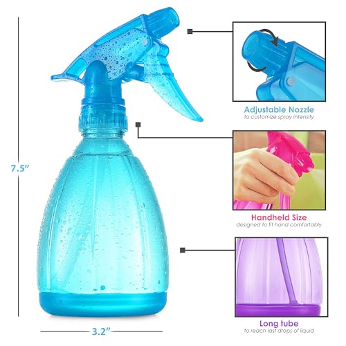 12 Oz BPA-Free Multicolor Spray Bottle Y816