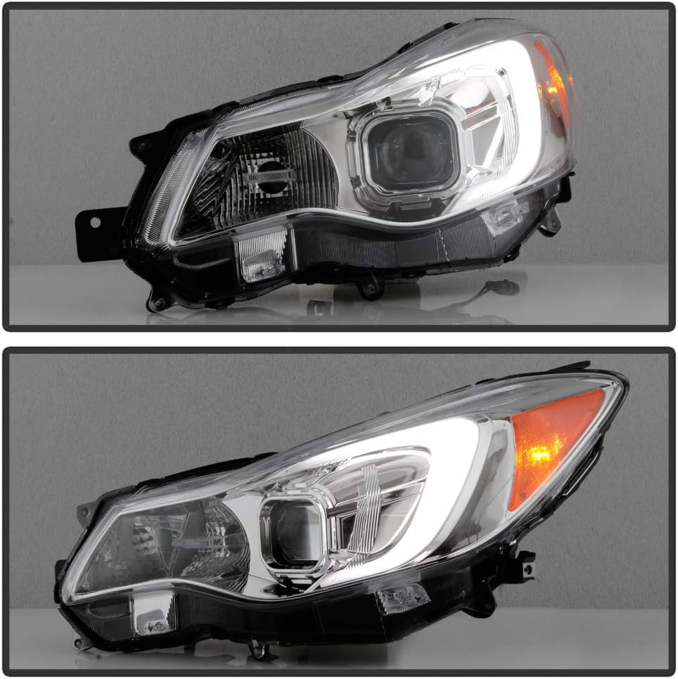 Chrome Housing LED Tube Projector Headlights K484