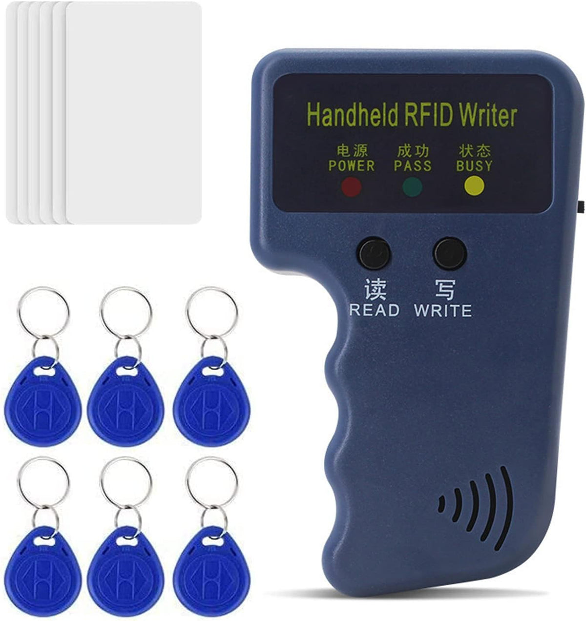 125KHz RFID Card Copier Reader Writer Duplicator with 6 Tags and 6 Cards C120