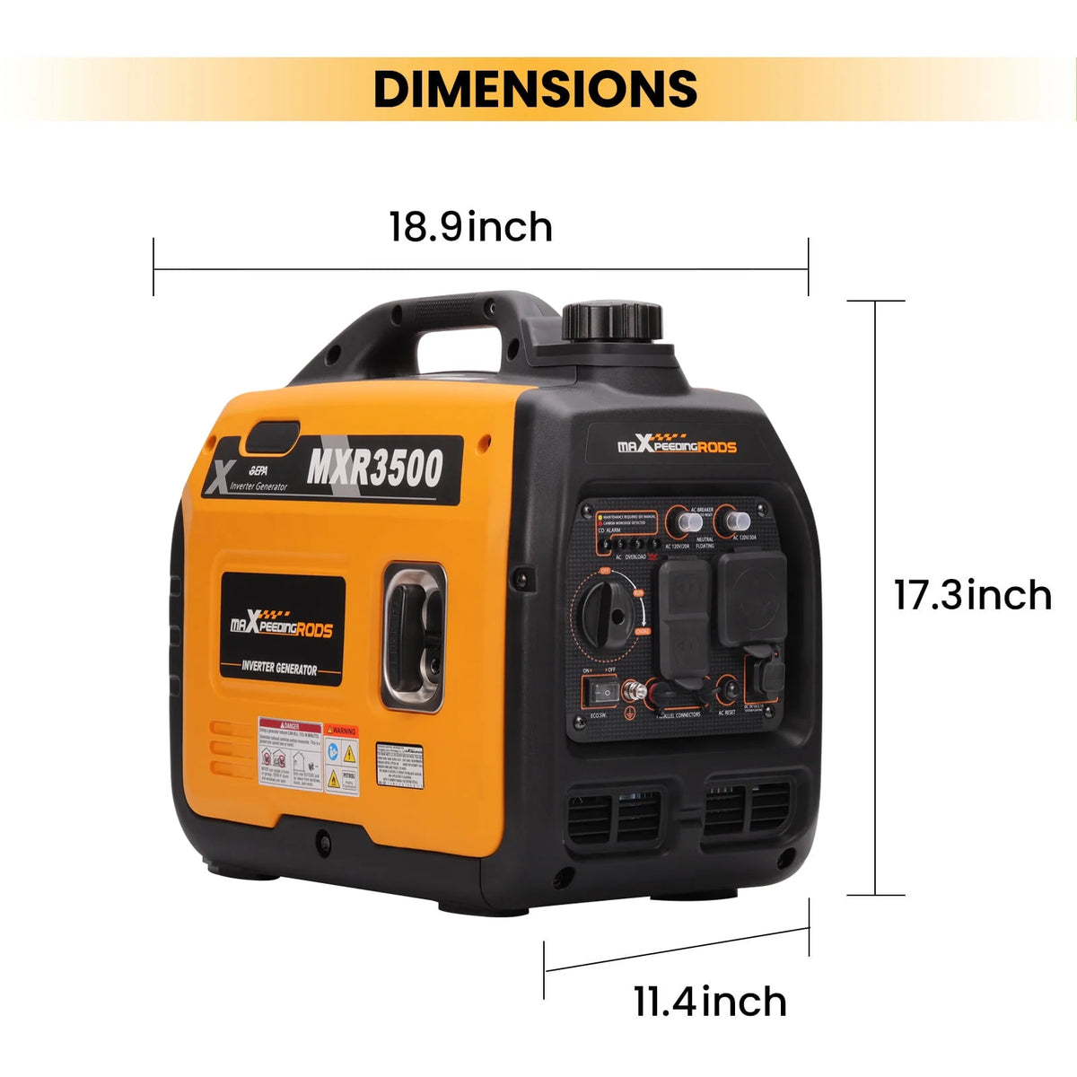 3500 Watt Super Quiet Suitcase Inverter Generator R6552