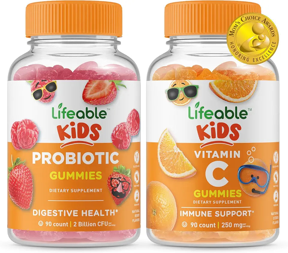 Probiotic 2 Billion CFU Kids Vitamin C Gummies Bundle K734489