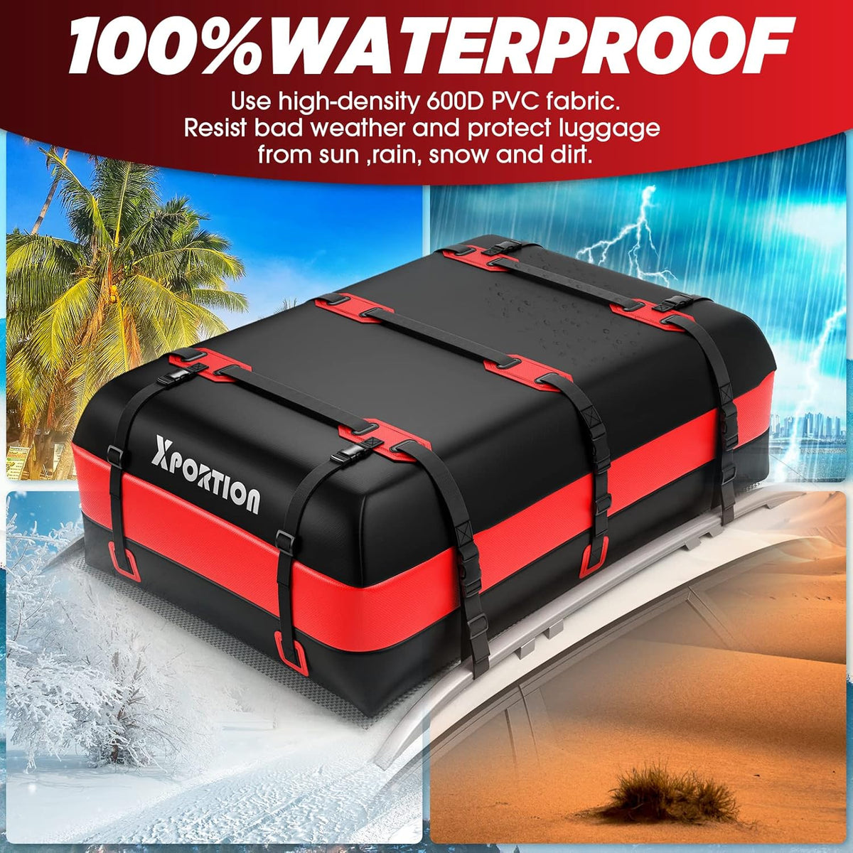 Waterproof 21 Cubic Feet Rooftop Cargo Carrier Bag A745