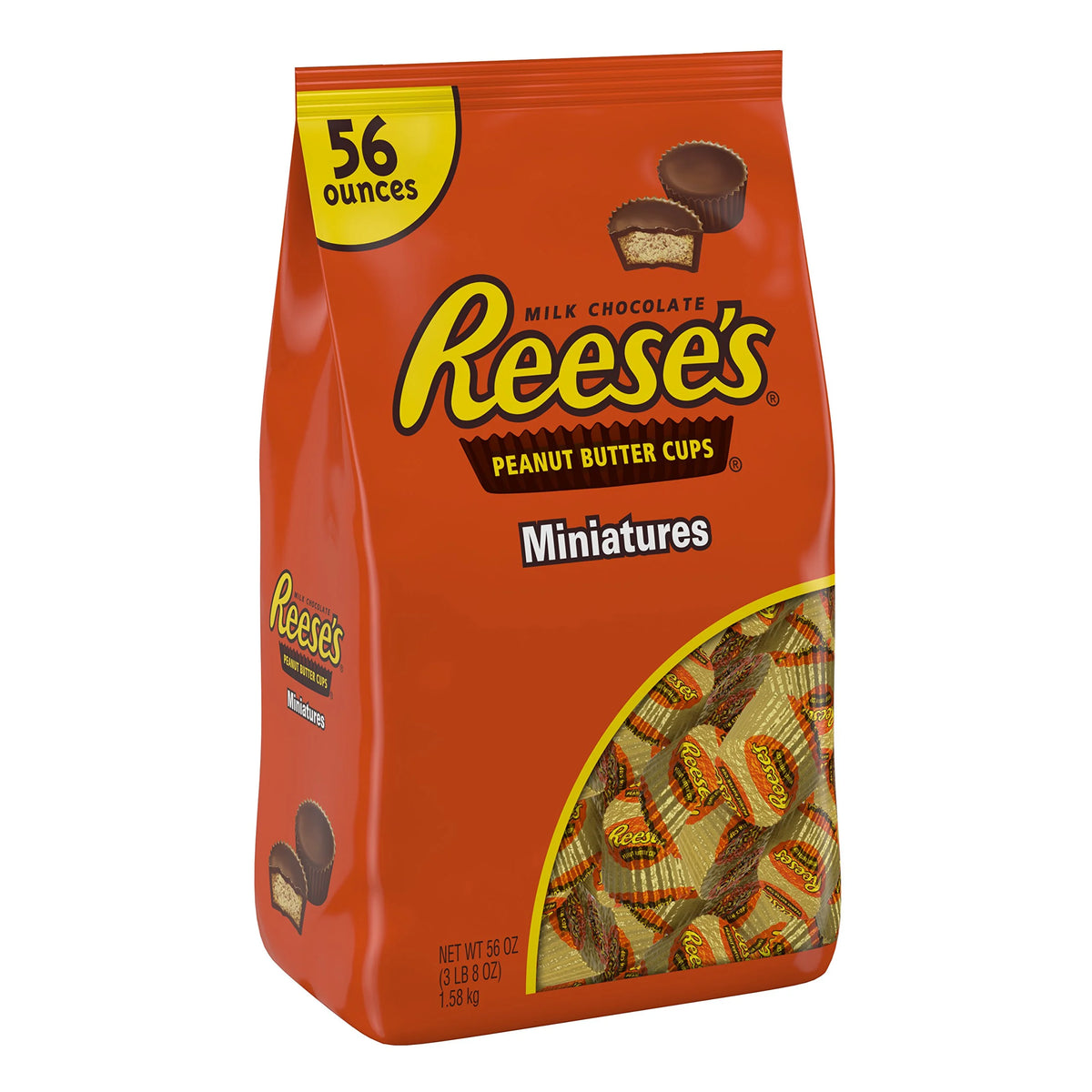 56 Ounce Peanut Butter Cups Miniatures Chocolate Candy W19817