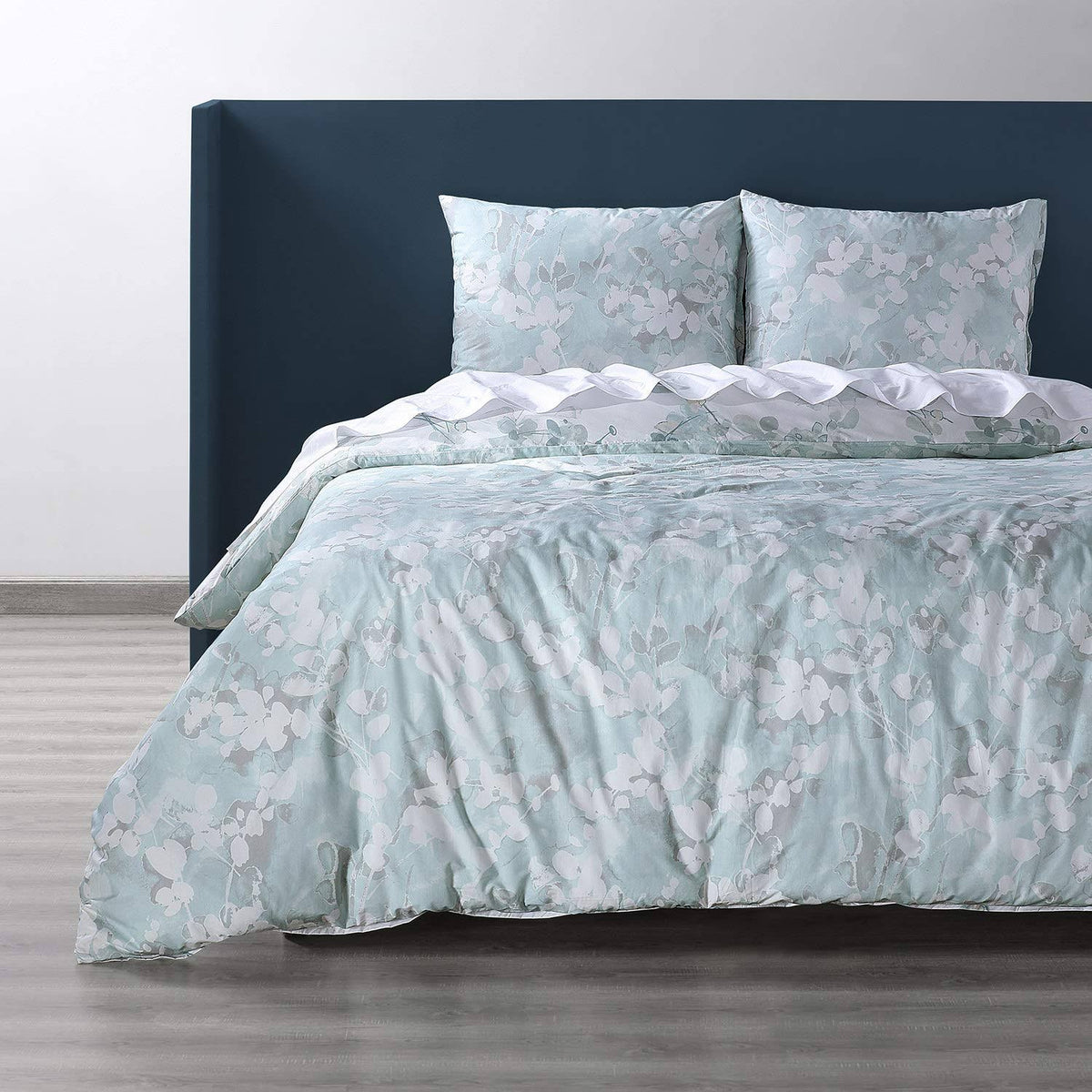 Cotton Percale Reversible Duvet Cover Set Queen E45626