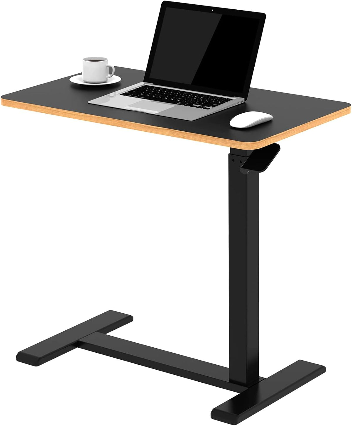 Mobile Standing Desk Height Adjustable Sit-Stand Pneumatic Laptop Desk W44342