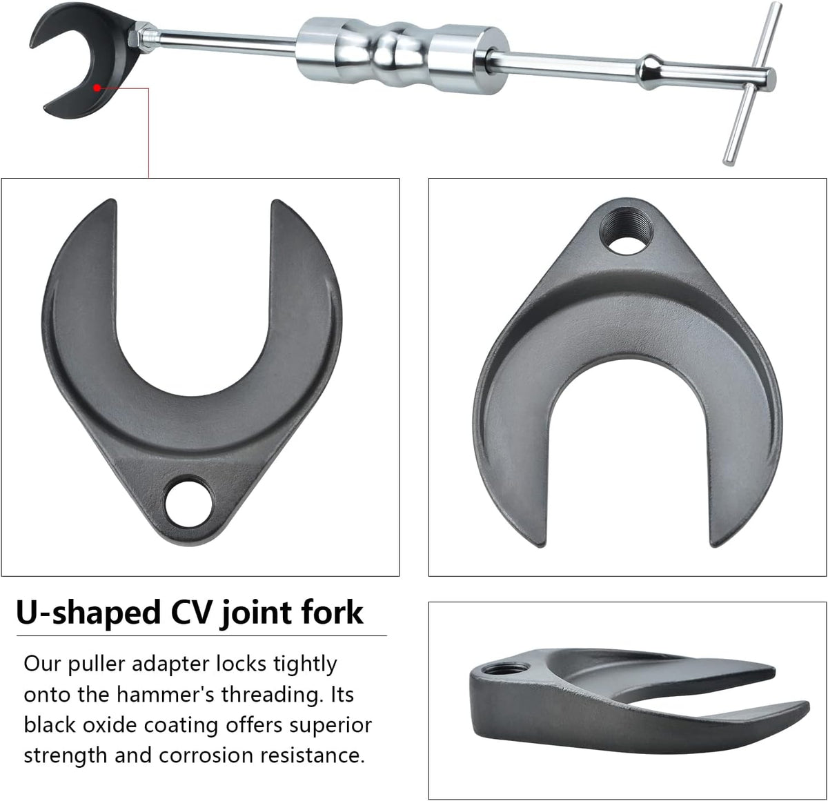 Inner CV Axle Puller Tool Set with 5/8"-18 Slide Hammer & Adapter, Pack of 2 L9864