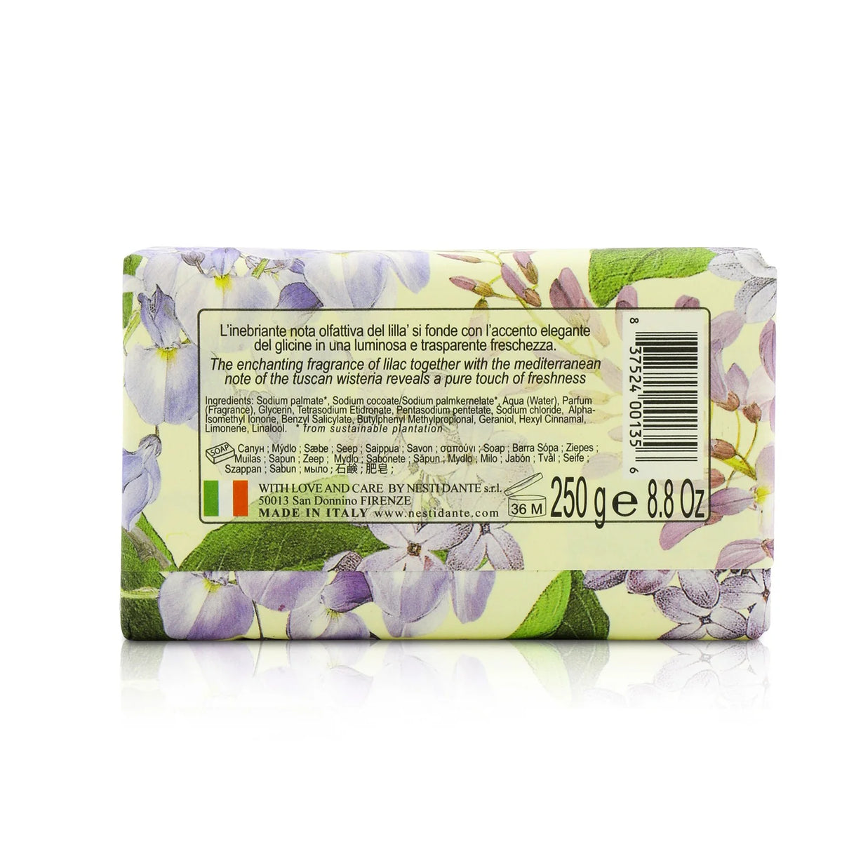 Tuscan Wisteria & Lilac Natural Soap 250g Z1810
