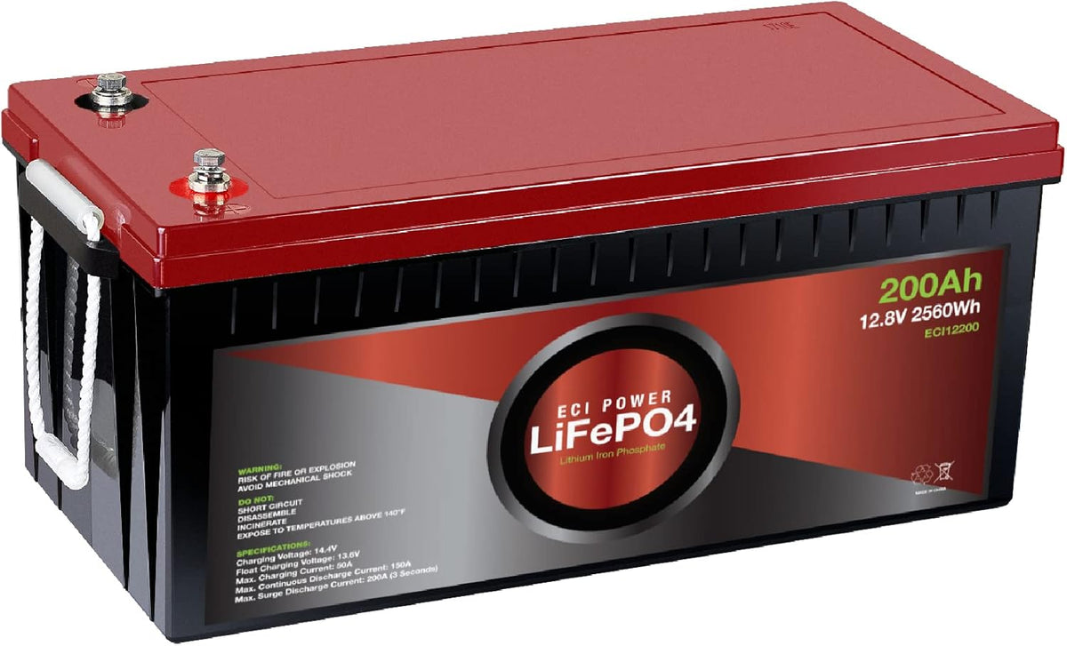 12V 200Ah Lithium LiFePO4 Deep Cycle Rechargeable Battery J1331