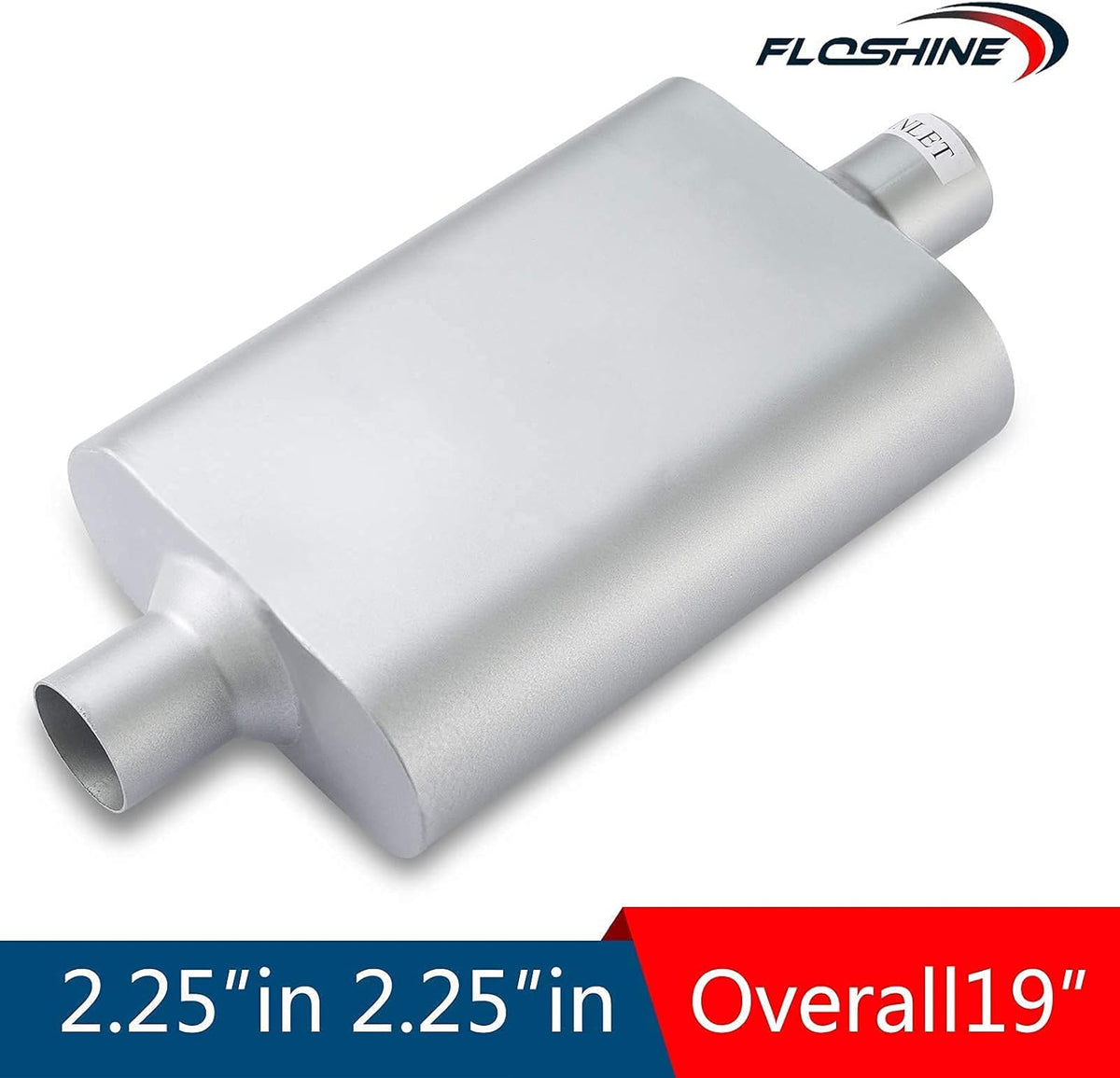 Dual Chamber 2.25 inch Inlet 2.25 inch Outlet Performance Automotive Muffler Exhaust Pack of 2 K293110