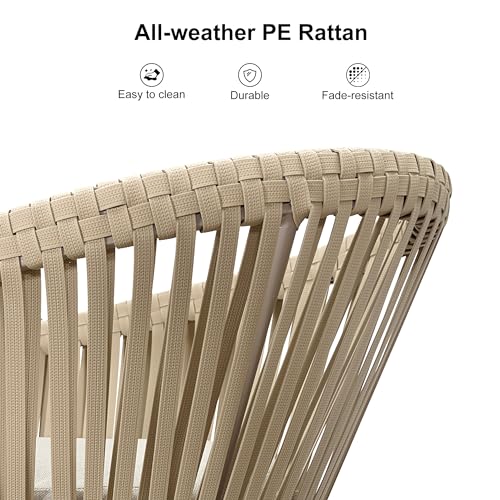 7 Pieces Outdoor Dining Set with Aluminium Table and Wicker Rattan Chairs X2739