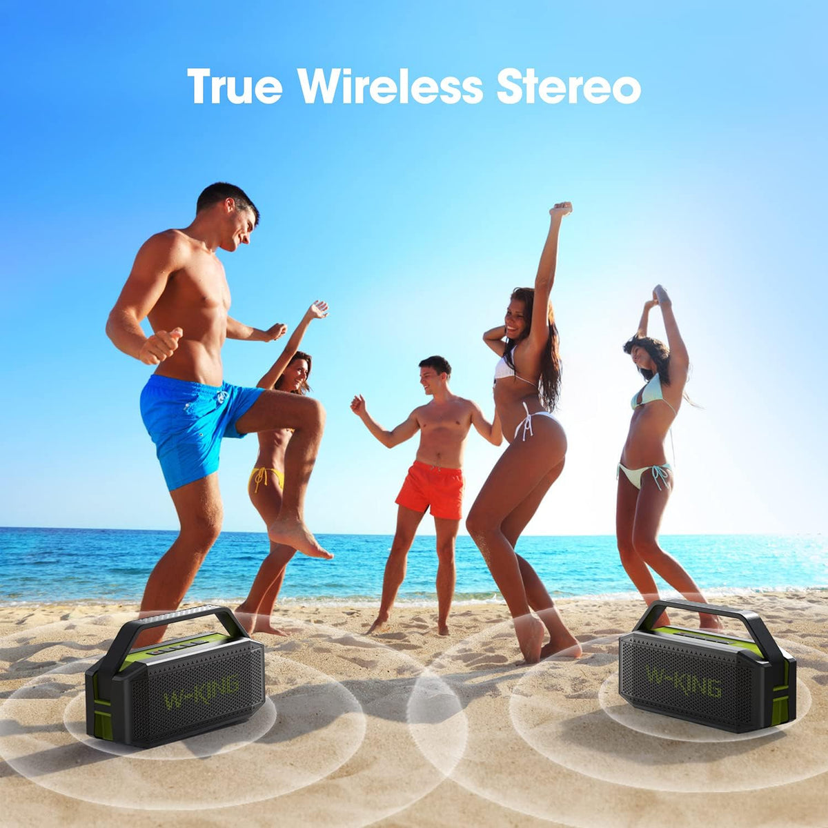 60W Waterproof Portable Bluetooth Speaker with Built-in Handle M96869