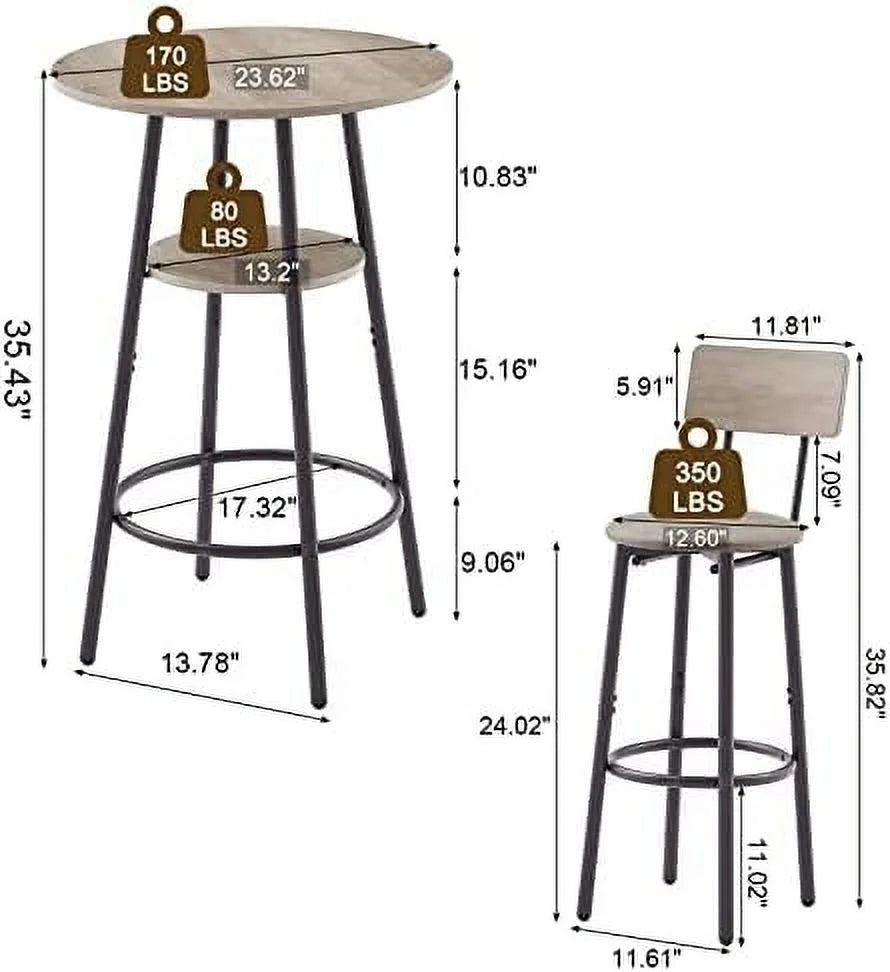 5 Piece Counter Height Table and Chairs Set Q463144