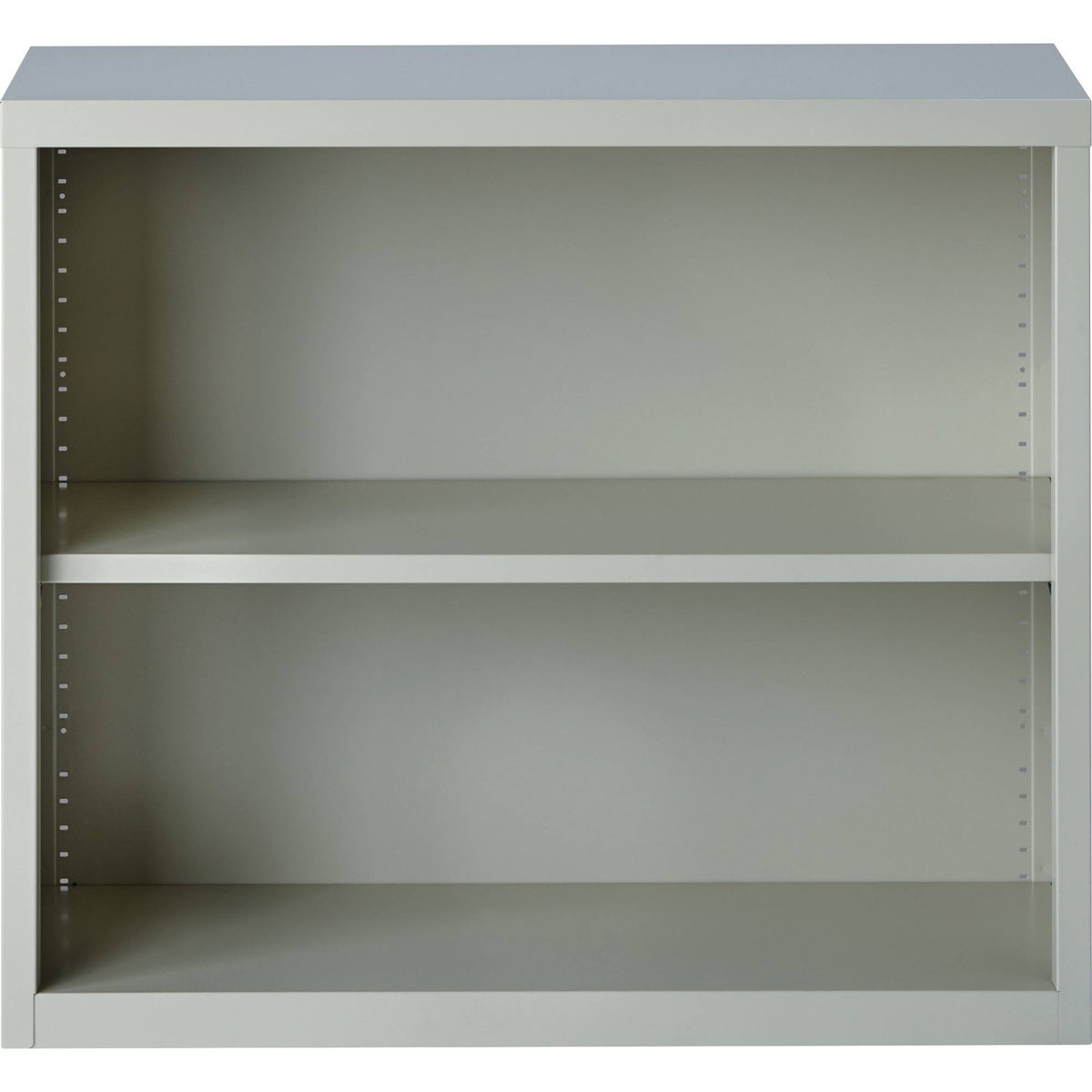 Steel Bookcase, 2-Shelf, Light Gray X4098