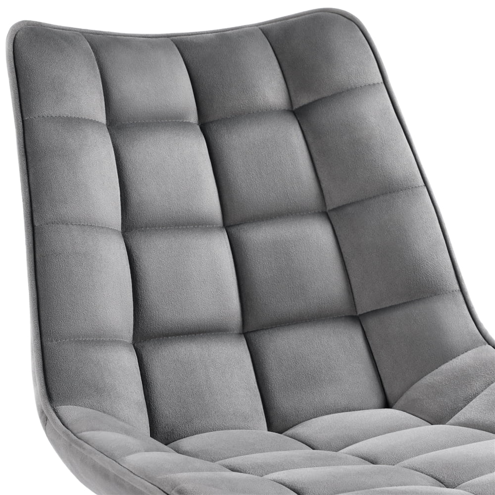 Set of 2 Gray Cushioned Dining Chairs C2296