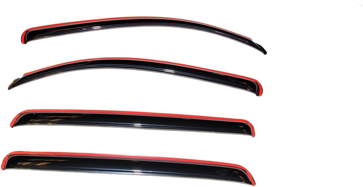 4-Piece Dark Smoke Side Window Deflector for Toyota Tundra CrewMax X8050