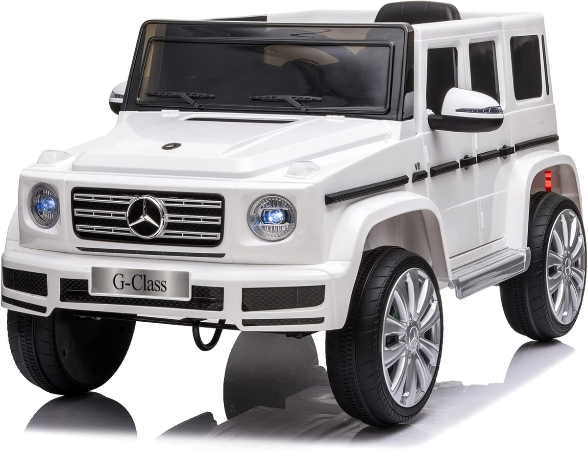 White Licensed Mercedes Benz G500 Kids Ride On Car with Remote Control G51129