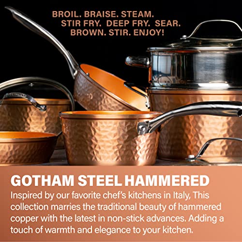 14 Inch Non Stick Copper Frying Pan with Lid V167