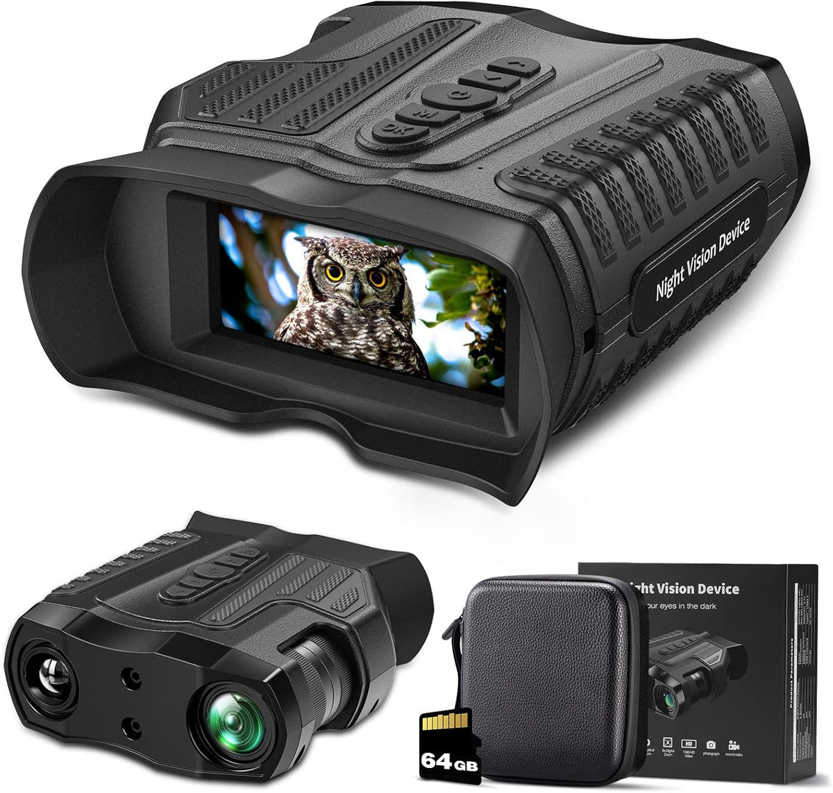 Night Vision Goggles Infrared Digital Binoculars 10x Optical Zoom 3.2” Widescreen W30761