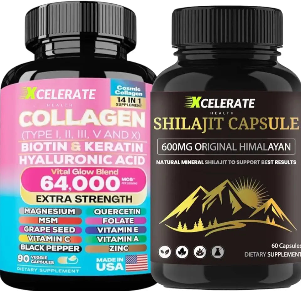 Collagen Keratin Biotin Shilajit Wellness Bundle X9192