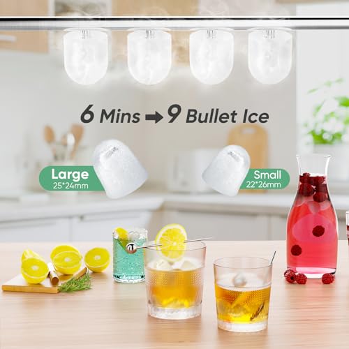 Black Portable Countertop Ice Maker with Ice Scoop and Basket R81027