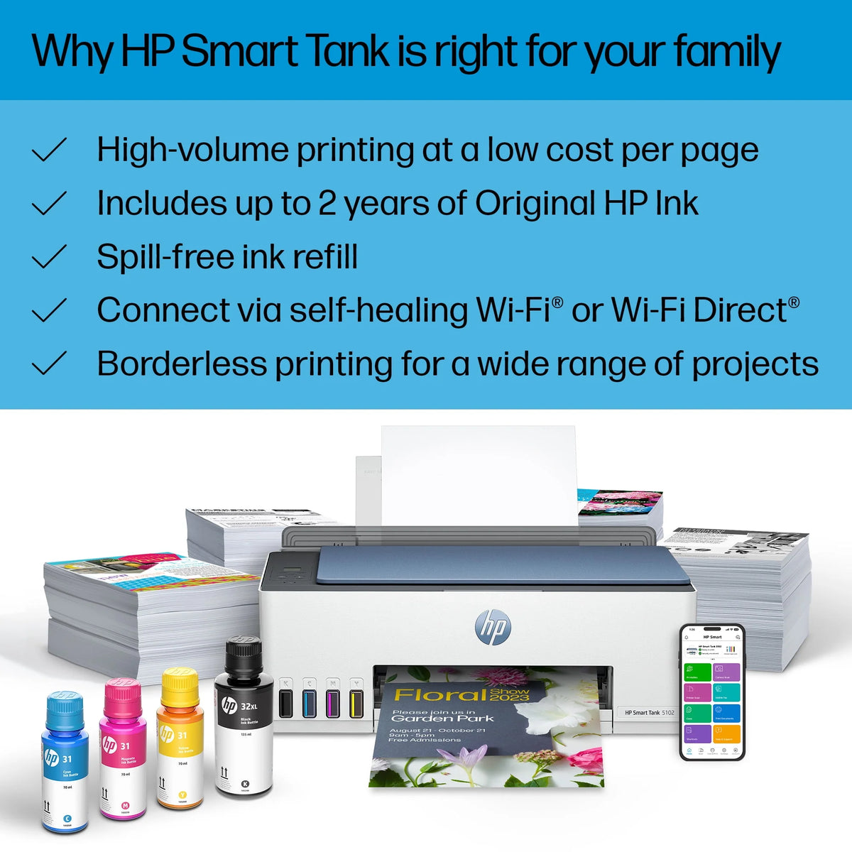 Wireless All-in-One Color Inkjet Tank Printer L582728