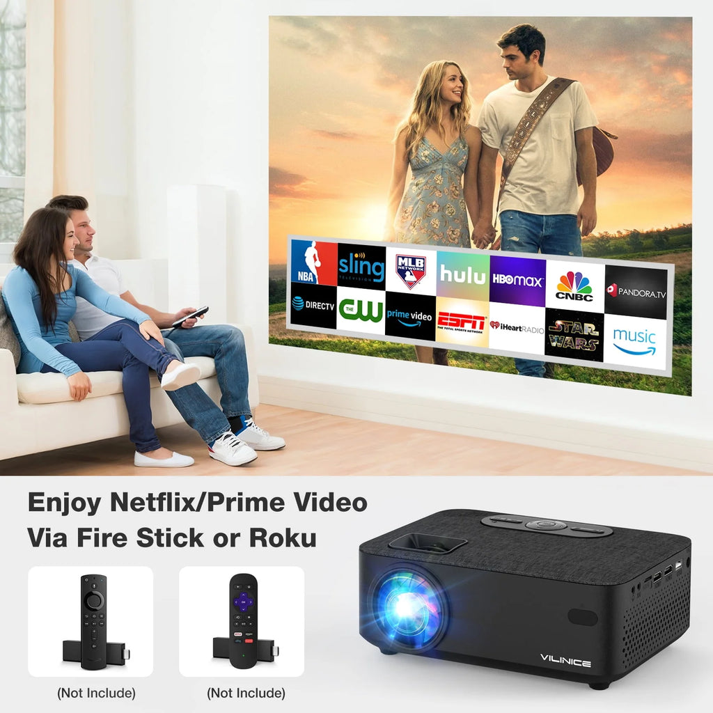Mini WiFi Projector HD 1080P 240 LCD Display with Bluetooth L313593
