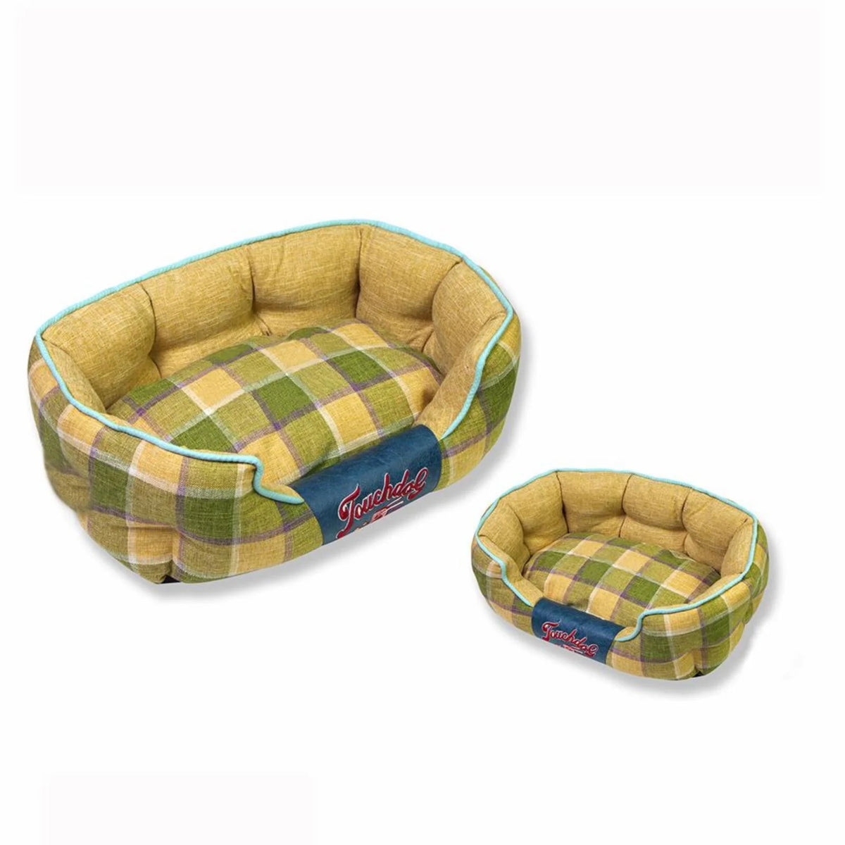Oval Plaid Dog Bed R47704