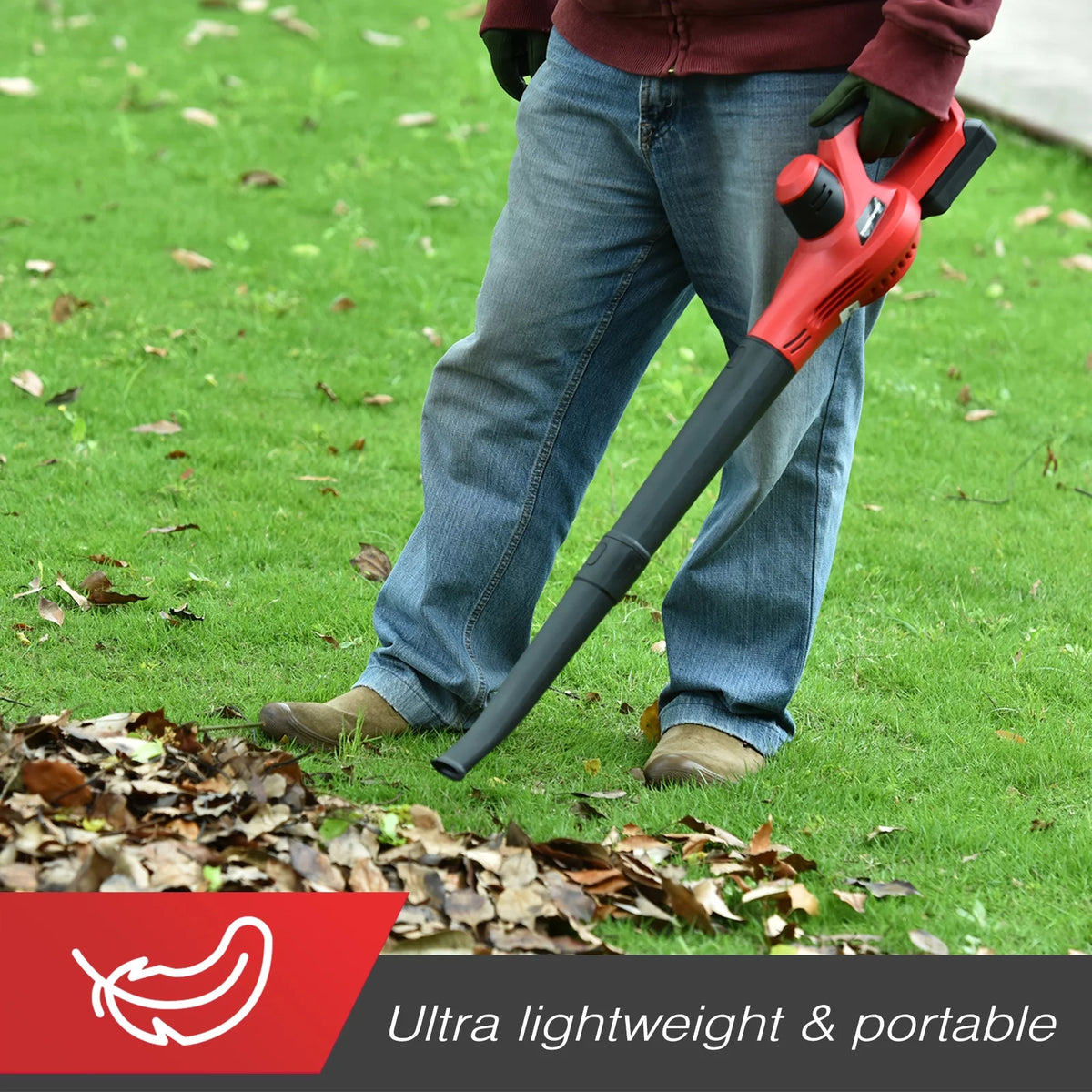 20V Cordless Handheld Leaf Blower with 2.0Ah Batteries and Charger I939